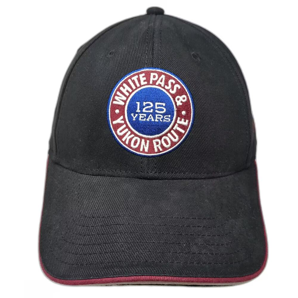 White Pass & Yukon Route 125 Years Baseball Cap Black Red OS Hat Embroidered